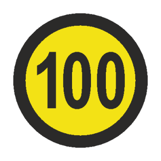 Kiirusepiirang "100" 15 cm