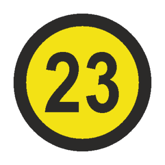 Kiirusepiirang "23" 15 cm
