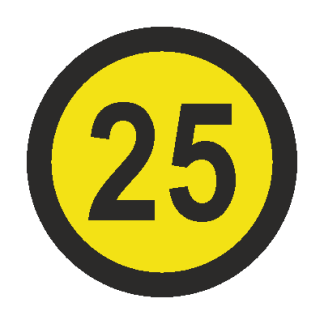 Kiirusepiirang "25" 15 cm