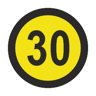 Kiirusepiirang "30" 15 cm