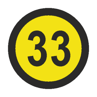 Kiirusepiirang "33" 15 cm