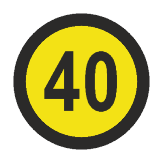 Kiirusepiirang "40" 15 cm