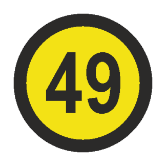 Kiirusepiirang "49" 15 cm