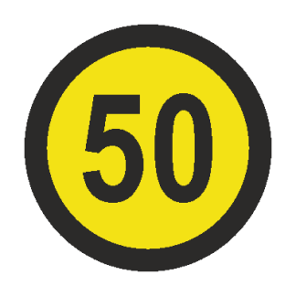 Kiirusepiirang "50" 15 cm