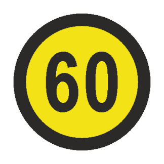 Kiirusepiirang "60" 15 cm